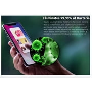 Phone Uv Sanitizer, Portable Double UV Light Cell Phone Sterilizer, Cell Phone Cleaners UV Light Sanitizier for Smartphones, Jewelry, Watches (White)