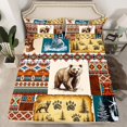 thumbnail image 1 of Erosebridal Drap-Housse Adulte Aztèque Jumeau, Ensemble de Literie Animaux de la Forêt Taille Jumeau, Décor Patchwork Rustique (Sans Drap Plat), 1 of 6