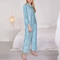 thumbnail image 3 of Balery Snowflake Snowing Conjunto de Pijama con Estampado para Mujer, Conjunto de Dos Piezas con Manga Larga, Ropa de Dormir Suave con Bolsillos, Pijamas Cómodos-XX-Large, 3 of 7
