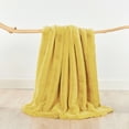 thumbnail image 5 of Home Soft Things Heavy Faux Fur Throw - Sunshine Yellow - 50" x 60", 5 of 10