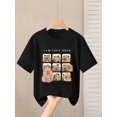 thumbnail image 1 of Boys' "Capy Bara" Cartoon Print T-Shirt - Light Yellow, Breathable Polyester Blend, Crew Neck, Short Sleeve Casual Top for Youngsters & Teens, 1 of 6