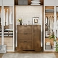 thumbnail image 5 of Shoe Storage Cabinet with 3 Flip Drawers and Shelves, Narrow Shoe Organizer for Entryway Hallway, 5 of 6