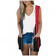 thumbnail image 2 of UVEASISHA American Flag Kimonos for Women Sleeveless Novelty Print Tank Independence Day Patriotic Cardigan Summer Beach Cover Ups Multicolor#7 S, 2 of 5