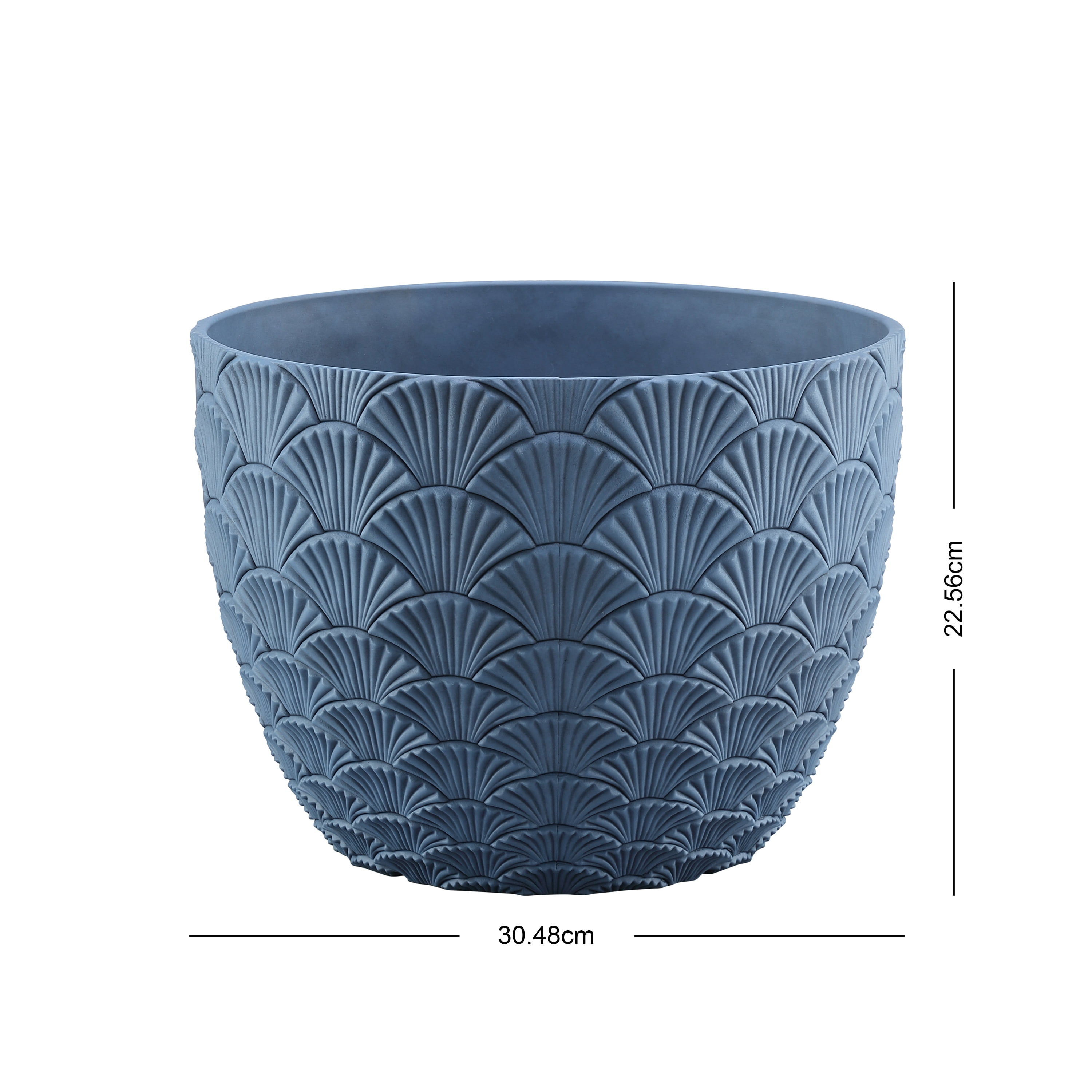 Mainstays Isla 12" x 12" x 9" Round Blue Paradise Plastic Planter