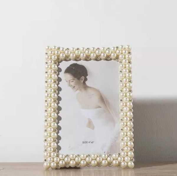 Fennco Styles Mother of Pearl Wood Photo Frame Photo Size 4x6