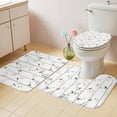thumbnail image 4 of Green Leaf Bathroom Rugs Set Vintage Spring Green Leaf Branches Plant Birds Non Slip Absorbent Soft Bath Mats 3 Piece Set with Bathroom Rug, U-Shaped Floor Mat, Toilet Seat Cover Large Size, 4 of 9