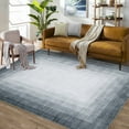 thumbnail image 7 of CAROMIO Rug Modern Bordered Area Rug for Living Room Dining Room Rug Bedroom Carpet Indoor Non Skid Rubber Backed Rugs,, 9' x 12' Gray, 7 of 7