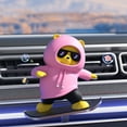 thumbnail image 4 of YUVA Cute Sliding Bear Car Decoration, Resin, Rose/Sky Blue/Black/Pink, Dashboard Ornament, Cute, Easy Install, Gift for Car Lovers, 4 of 6