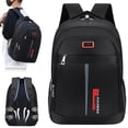 thumbnail image 2 of Red Laptop Backpack, Water Resistant Travel Daypack, Office School Computer Bag, 2 of 9