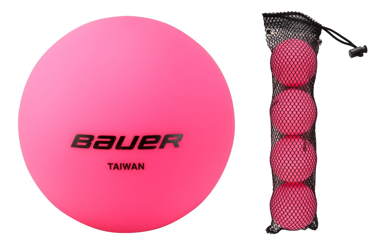 Bauer 4 Pack No Bounce Street Hockey Balls, Cool or Warm Weather