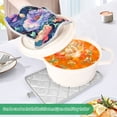 thumbnail image 3 of Yayeee Pot Holders Kitchen Heat Resistant with Pockets 7"x9.8" Cotton Oven Cooking Hot Pads, Puprle Ethereal Floral Harmony, 3 of 7