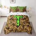 thumbnail image 2 of Manfei Letter Monogrammed T 7-Piece Twin Bedding Sets for Teens Boys Girls,Construction Game Bedding Comforter Set,Building Blocks Breathable Sheet Sets,Microfiber Bedroom Decor,Reversible, 2 of 8