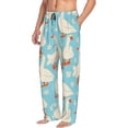 thumbnail image 2 of Fotbe Men'S White Geese And Flowerclassic Pajama Pants With Elastic Waist And Drawstring Pockets，Pajama Pants Mens Lounge Pants Super Soft, 2 of 9