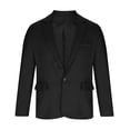 thumbnail image 3 of Clearance Sale! Coats for Men Fashion Men's Striped Solid Color Long Sleeved Spring and Autumn Suit Top Coat Fashionable Trend Casual and Comfortable Black S, 3 of 5