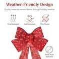 thumbnail image 6 of 1 Pc Pre-Lit XL Christmas Bow Decoration Large Christmas Bow Outdoor LED Holiday Yard Decor with Lights, Lighted Large Red Bow for Xmas Indoor Outdoor Decor, 23.62x15.74 Inch, Red, 6 of 7