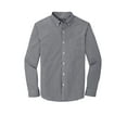 thumbnail image 3 of Port Authority Broadcloth Gingham Easy Care Shirt, Black/White, Medium, 3 of 4