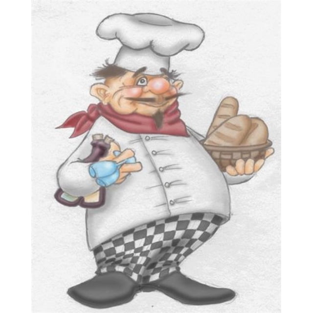 Busy Chef Poster Print by Bill Abbott - 11 x 14 in.