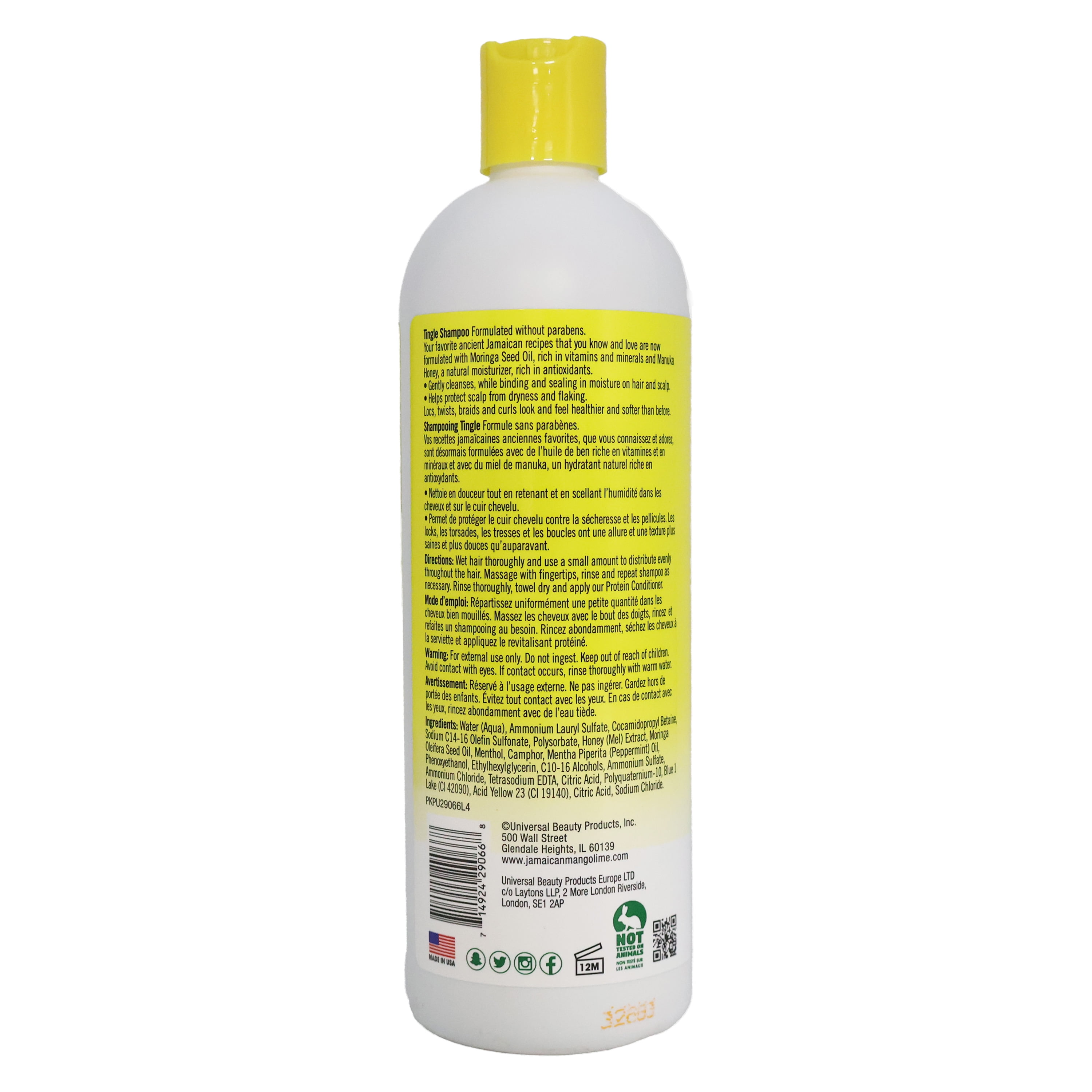 Jamaican Mango Lime Tingle Shampoo, 16 Oz.,Pack of 2