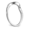 thumbnail image 6 of Solid 14k White Gold Diamond Wedding Band Ring Size 5 (.19 cttw.), 6 of 8