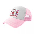 thumbnail image 2 of Hello Kitty Valentine Hearts Trucker Caps Unisex Fashion Hat Sun Hat Golf Hats Breathable Polyester Mesh Baseball Caps Spring, 2 of 7