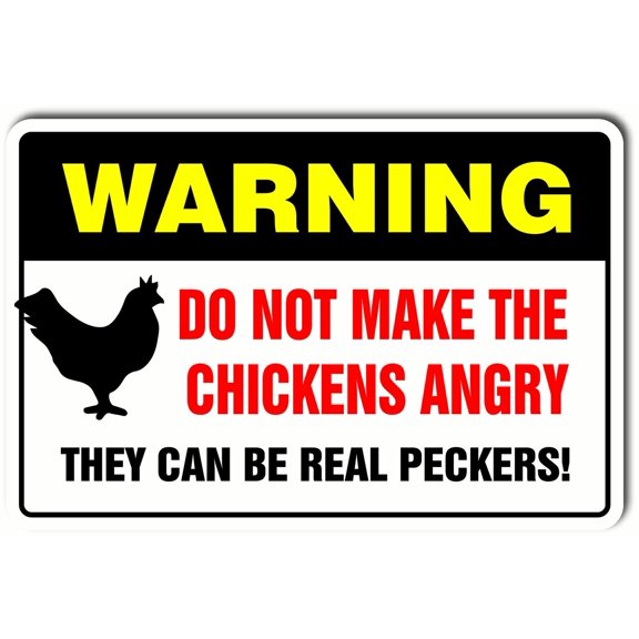 Do Not Make Chickens Angry Decal | Indoor/Outdoor | 12" Tall