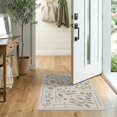 thumbnail image 2 of ODIKA 2'x3' Cream Beige Botanical Garden Floral Branch Washable Doormat Traditional Vintage Style Leafy Vine Pattern for Entryway, Kitchen, Laundry Room, Non-Slip, Low Pile, 2 of 7