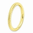 thumbnail image 3 of 925 Sterling Silver Stackable Expressions Gold-plated Cable Ring Size: 7; for Adults and Teens; for Women and Men, 3 of 5