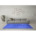 thumbnail image 3 of Ahgly Company Machine Washable Indoor Rectangle Oriental Blue Industrial Area Rugs, 7' x 10', 3 of 4