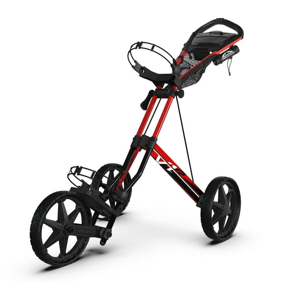 Sun Mountain Golf Speed V1R Push Cart Black/Fire Red