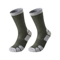 thumbnail image 2 of Domzle Hiking Socks, Moisture Wicking Breathable Cushioned Running Socks, Anti-Blister Socks for Men Women Army Green, 2 of 4