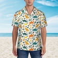 thumbnail image 2 of Haiem Dinosaurs and Tropical Leaves Printed Hawaiian Shirt for Men - Men’s Casual Beach Summer Shirts - Stretch Fabric with Modern Fit-3X-Large, 2 of 7