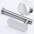 thumbnail image 3 of YIGII Toilet Paper Holder Self Adhesive - Wall Mounted Toilet Roll Holder no Drilling for Bathroom Stainless Steel Brushed, 3 of 5