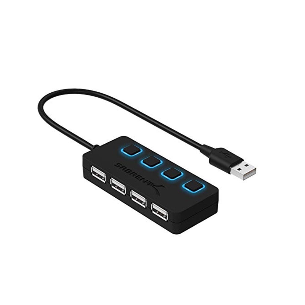 Samson Go Mic Portable Clip-on USB Condenser Microphone (Titanium)- USB 2.0 Hub with Individual LED lit Power Switches + Cleaning Cloth