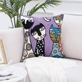 thumbnail image 4 of Set of 4 Picasso pillowcases 45x45cm embroidered cotton linen, 4 of 5