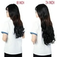 thumbnail image 5 of SHCKE 4 Pieces/set Clip In Hair Extensions 18 Inch Curly Hair Extensions Thickned Hair Extensions Synthetic Fiber Hair Extensions for Women Dark Black, 5 of 5