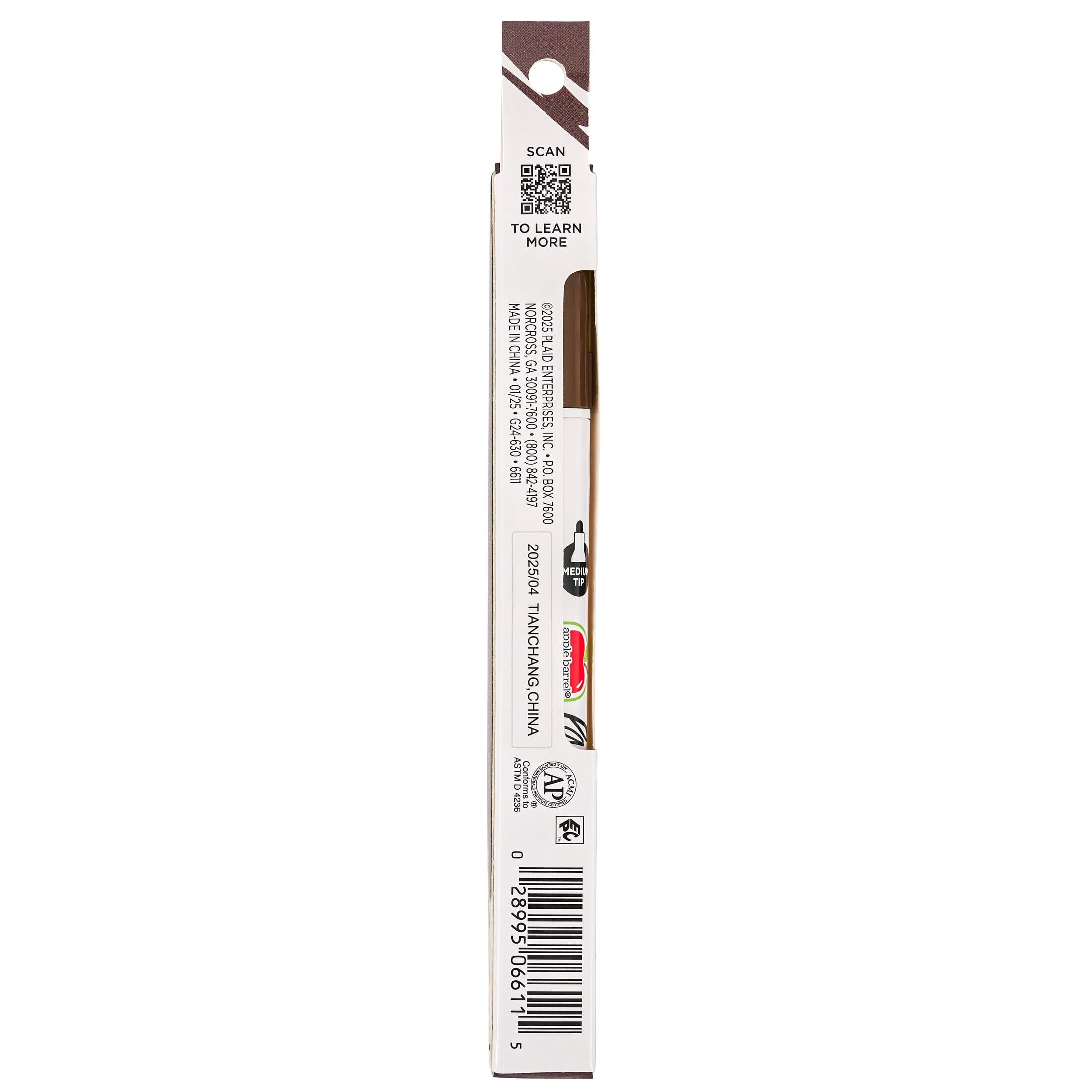Apple Barrel Multi-Surface Medium Tip Paint Pen, Brown, 1 Piece