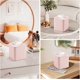 thumbnail image 5 of Magnetic Closed Leather Tissue Box Cover, Round Edge Design Square Tissue Box Holder (Pink, Square), 5 of 5