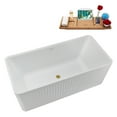 thumbnail image 5 of 59" Streamline N5000WH Soaking Freestanding Tub and Tray With Internal Drain in Glossy White, 5 of 11
