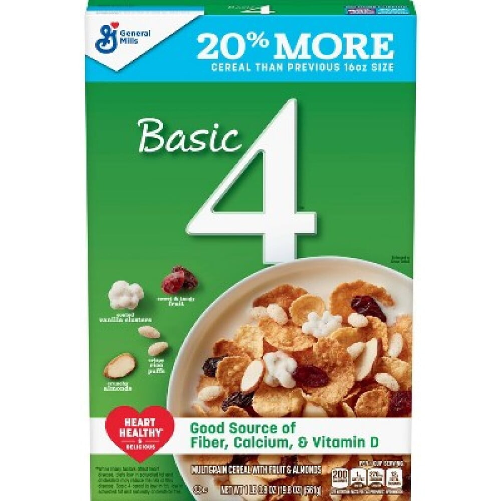 General Mills Basic 4 Cereal Family Size 19.8 oz (Pack of 3)