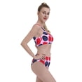 thumbnail image 6 of High Waisted Bikini Sets For Women, Blueberry Print Red Swimsuits Tummy Control, Two Pieces Bathing Suit, 6 of 8