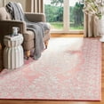 thumbnail image 5 of SAFAVIEH Micro-Loop Britton Floral Bordered Wool Area Rug, Pink/Ivory, 5' x 5' Round, 5 of 5