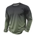 thumbnail image 6 of Zorvxlyn Long Sleeve Shirts for Men Gradient Crew Neck T Shirts for Men Soft Breathable Fall Big and Tall Sweatshirt for Men, 6 of 8