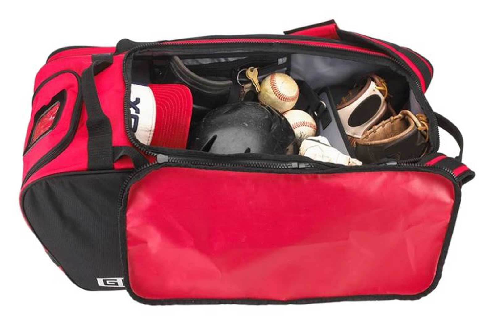 Grit Baseball Equipment Carrier Hybrid Duffel Backpack Bag - 27 in - Red