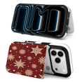 thumbnail image 4 of Snowflakes And Stars on Red Leather Wallet Case for iPhone 12 mini Wallet Case Card Holder Flip, 4 of 8