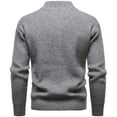 thumbnail image 4 of Chiccall Stand Collar Sweaters for Men Thickened Knit Quarter Button Long Sleeve Pullover Sweater with Pocket, 4 of 5