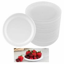 50 Pack Premium Foam Plastic Plates 6 Inch Party White Soak Proof Heavy Duty 6"