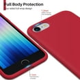 thumbnail image 4 of Compatible with iPhone SE 2022 Case, iPhone SE 2020/iPhone 7/8 Case, Slim Liquid Silicone Full Covered Soft Gel Rubber Case Cover for iPhone 7/8/SE 4.7 inch-Red, 4 of 11