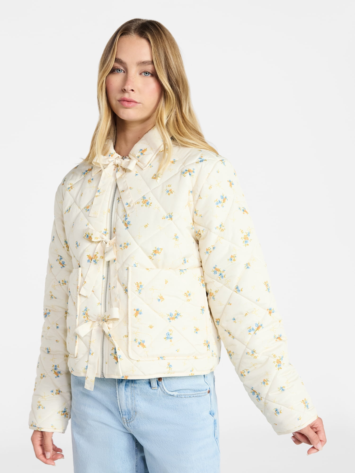 Quilted Bow Jacket, Women's XXS-XXL