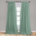 thumbnail image 5 of Ambesonne Fleur De Lis Curtains, Retro Royal Lilies, Pair of 28"x95", Reseda Green, 5 of 5