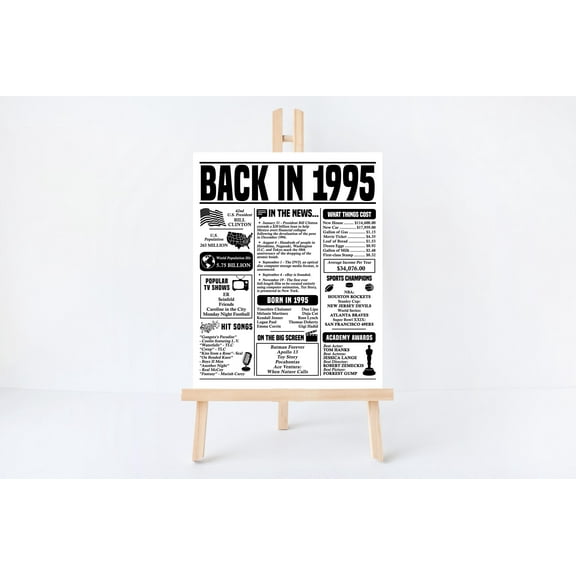 ValCoPo 1995 Year You Were Born Poster: Back in 1995 Poster